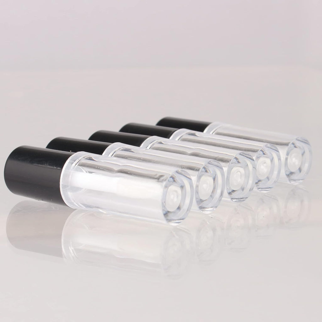52Pcs Empty Black 0.8Ml Mini Lip Gloss Tubes Sample Size Lipgloss Containers for Sample Sack Lip Oil DIY