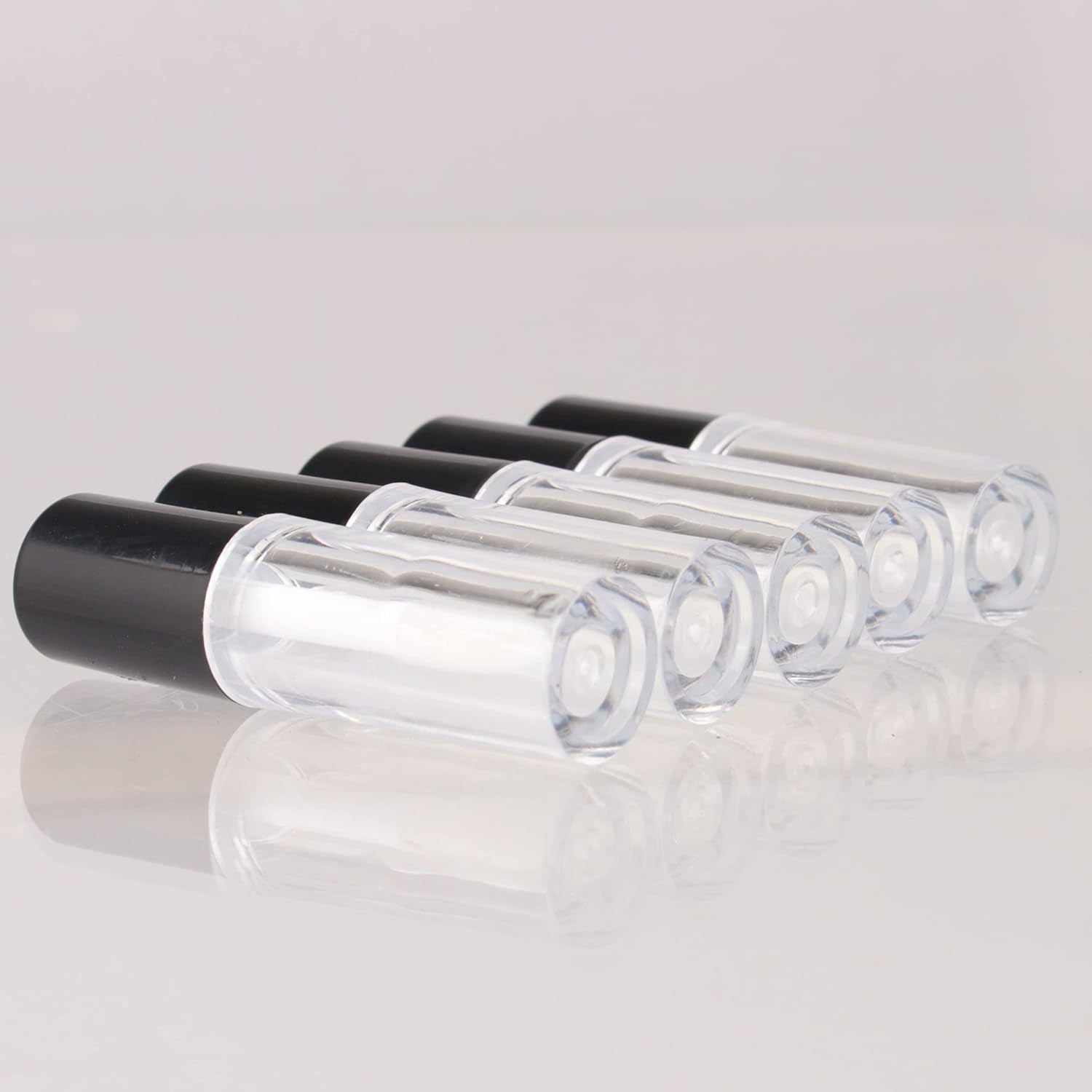 52Pcs Empty Black 0.8Ml Mini Lip Gloss Tubes Sample Size Lipgloss Containers for Sample Sack Lip Oil DIY