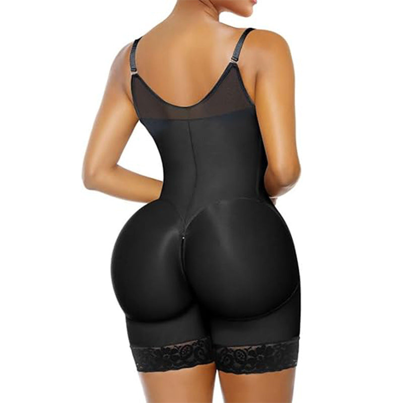 Women’s Full-Body Shapewear Bodysuit with Zipper – Tummy Control, Butt Lifting & Slimming One-Piece