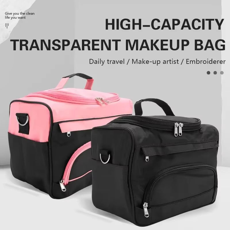 Portable Makeup Bag Salon Nail Tattoo Waterproof Storage Case Beauty Cosmetic Organiser Professional Hairstylist  Bag