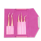 Tweezers Storage Leather Bag Eyelashes Extension Tweezers Storage Box Portable Organizer Case Lashes Accessories Makeup Tools