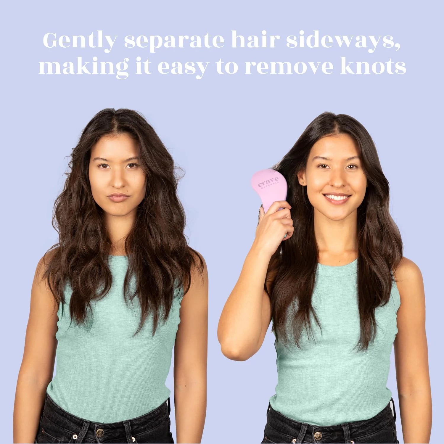 Glide Thru Detangling Brush for Natural, Curly, Straight, Wet or Dry Hair - Gentle Detangler Brush Styling Tool for , Kids, Toddlers and Little Girls - 7.5 X 3 In, Pink