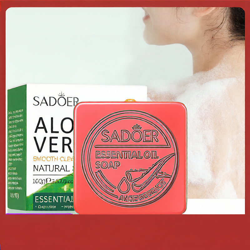 Aloe Vera Cleansing Soap - Natural Moisturizing Face & Body Bar 100g