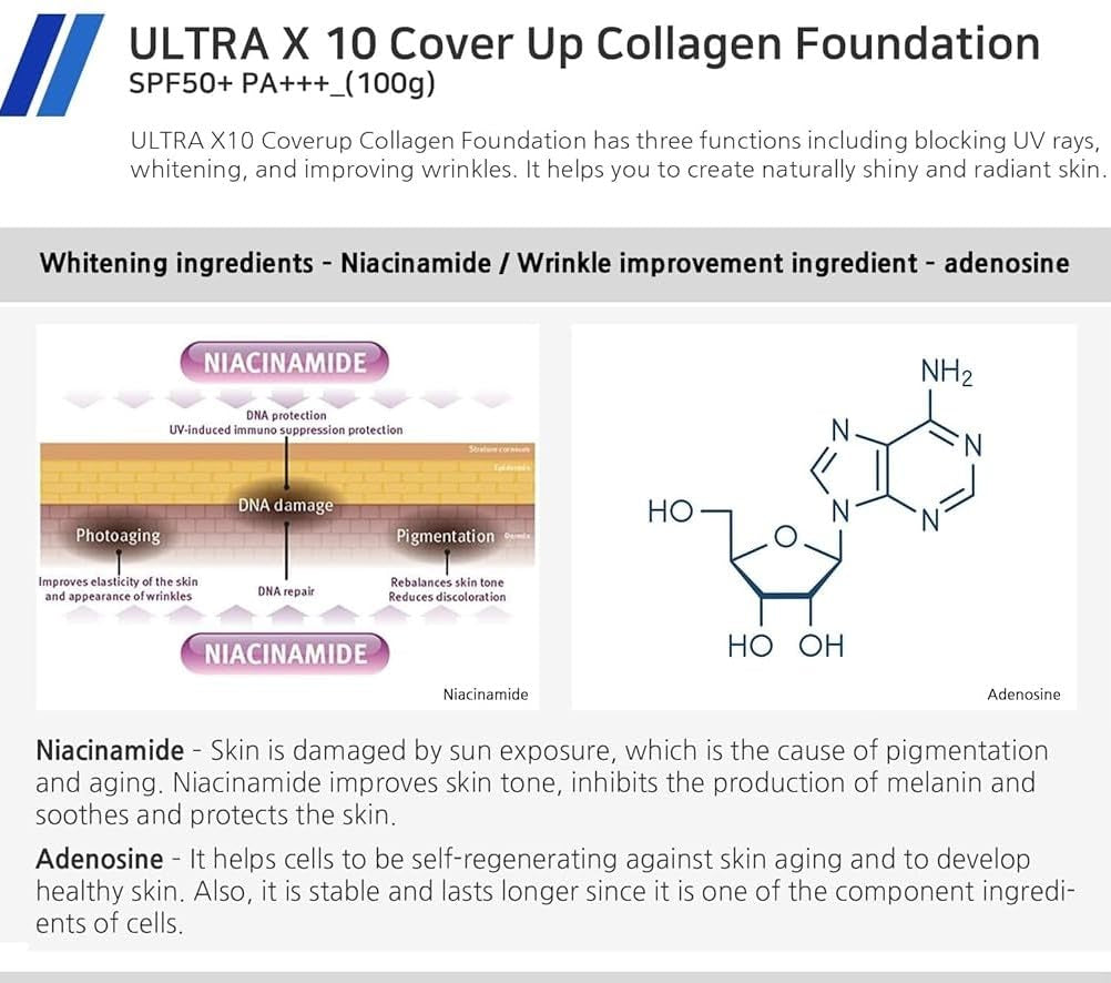 Ultra X10 Cover up Collagen Foundation