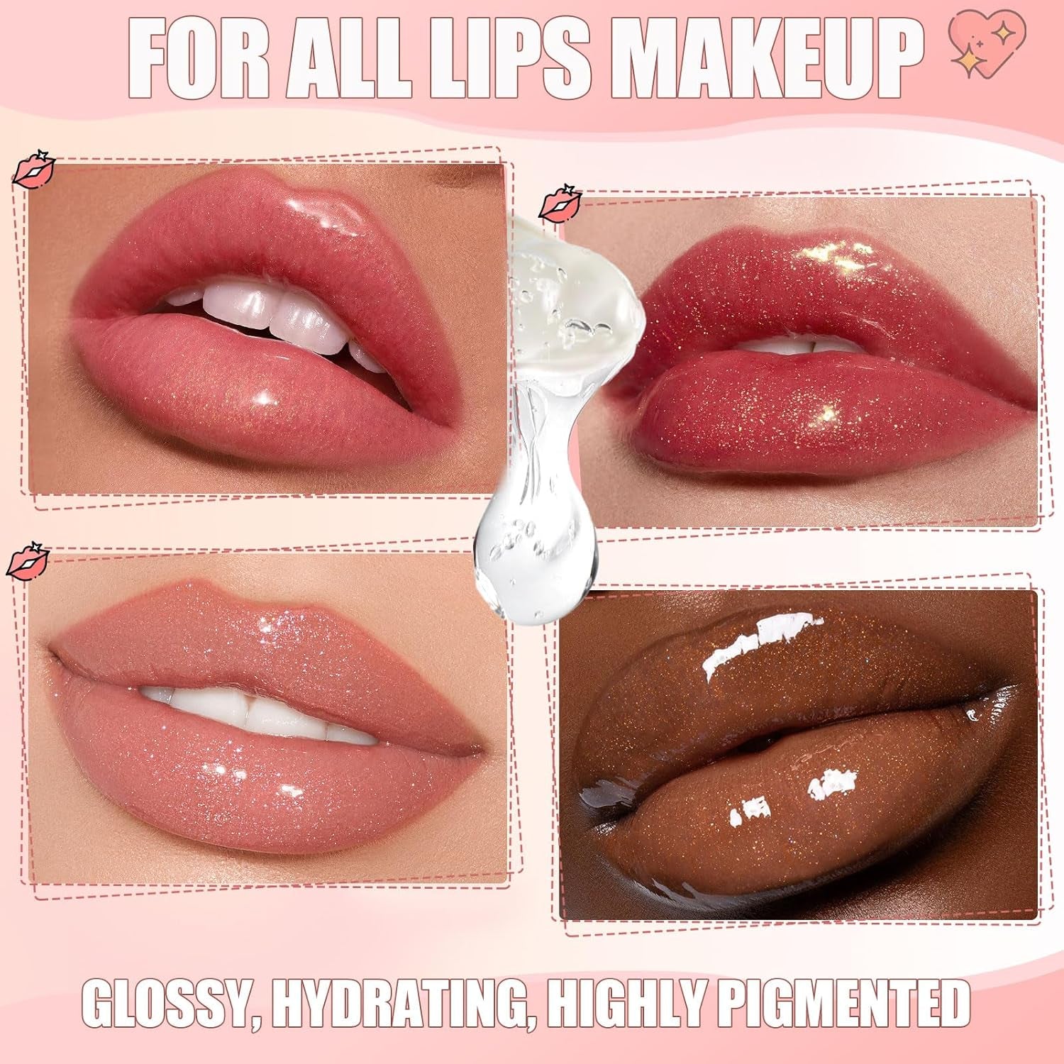 Lip Gloss Base 2PCS Moist Lipgloss Base (100G), Lip Gloss Base Clear, Moisturizing, Glossy, Non-Stick Lip Primer for Lipstick Lip Oil, Lip Gloss Making Supplies DIY Beginner Lip Gloss Making Kit