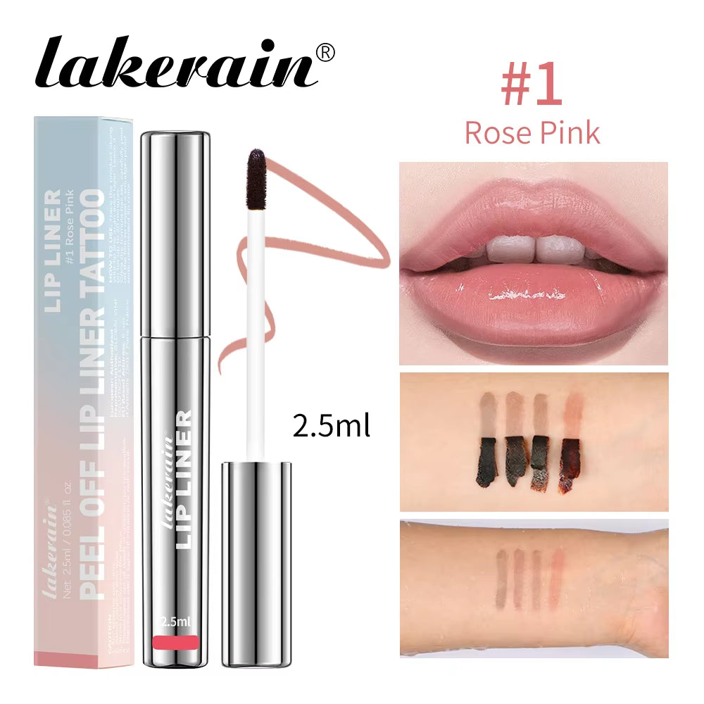 4Colors Lip Liner Tattoo Matte Peel off Enhance Lips Lip Liner Waterproof Long Lasting Moisturizing Lips Gloss Tattoo