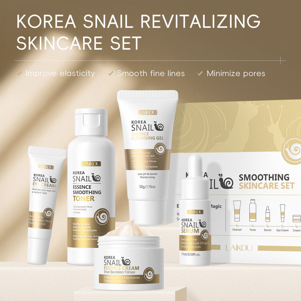 Snail Mucin Repair & Glow 5-Piece Skincare Set