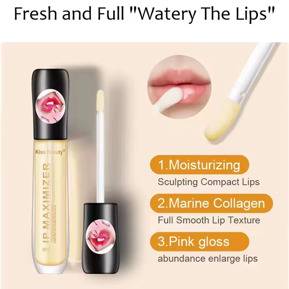 Fast Volumising Lip Plumper Serum Sexy Lip Oil Gloss Increase Lip Elasticity Reduce Fine Lines Brighten Moisturizing Lip Care