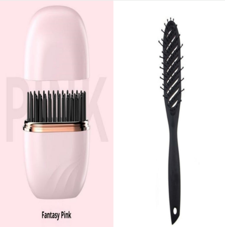 Cordless Hair Straightener Brush 3 Temp Adjustable Fast Heating Electric Hot Brush Hair Straightening Styling Detangling Comb
