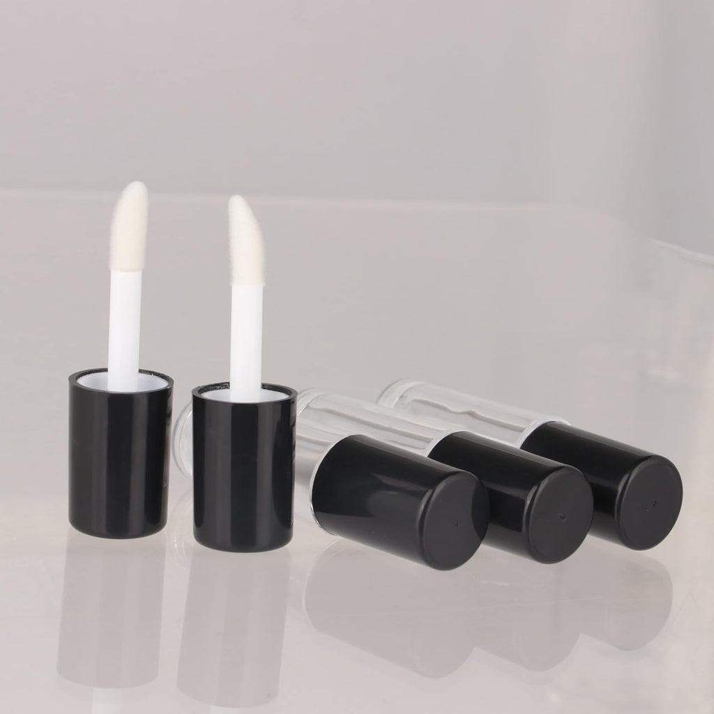 52Pcs Empty Black 0.8Ml Mini Lip Gloss Tubes Sample Size Lipgloss Containers for Sample Sack Lip Oil DIY