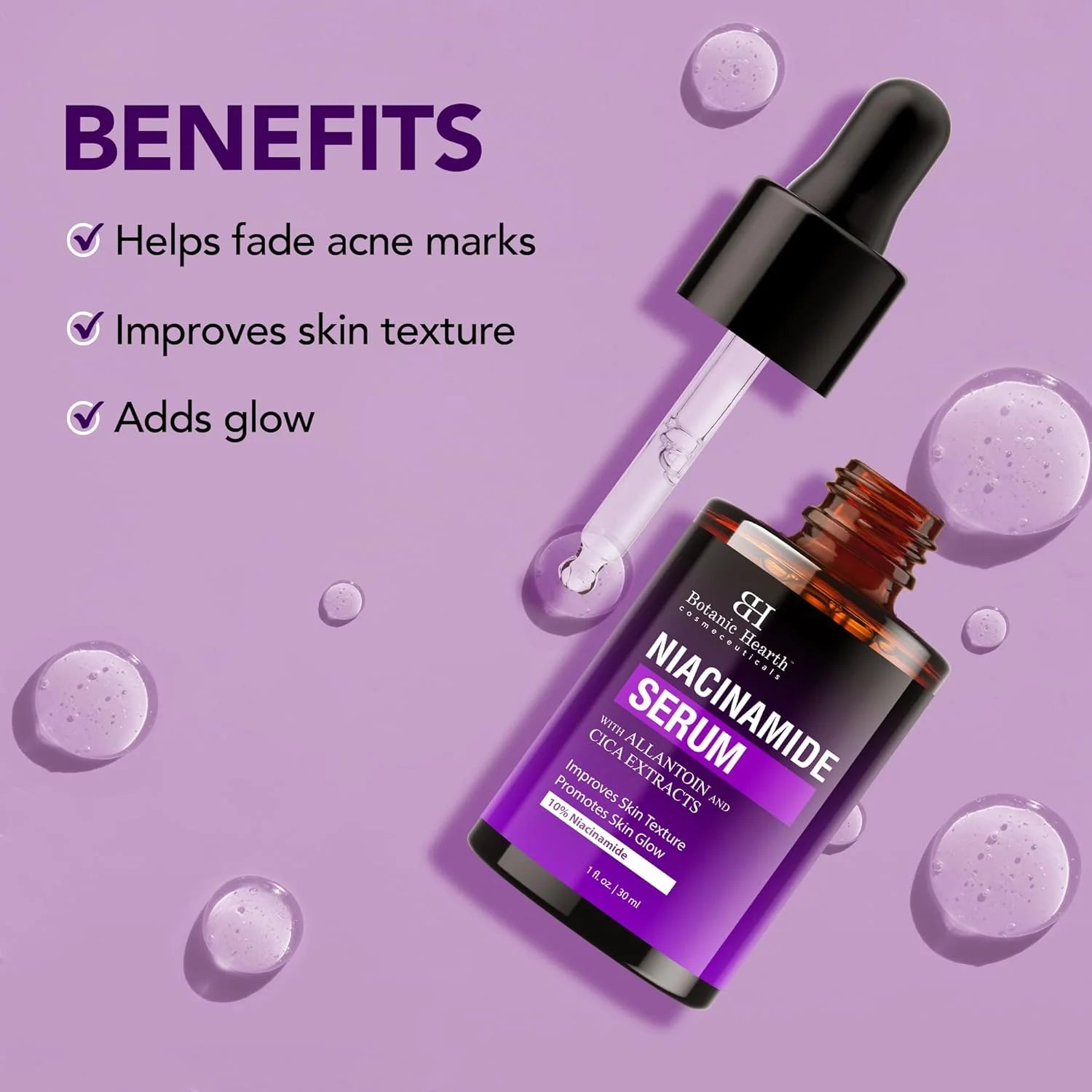 10% Niacinamide Face Serum with Allantoin, Zinc PCA, Cica & Hyaluronic Acid