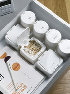 Lash Extension Tool Desktop Drawer Organizer with Labels – Multi-Layer Makeup & Office Storage Box