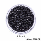 500Pcs Copper Ring Beads 3.0Mm Nano Ring Beads Silicone Lined Micro for Hair Extensions