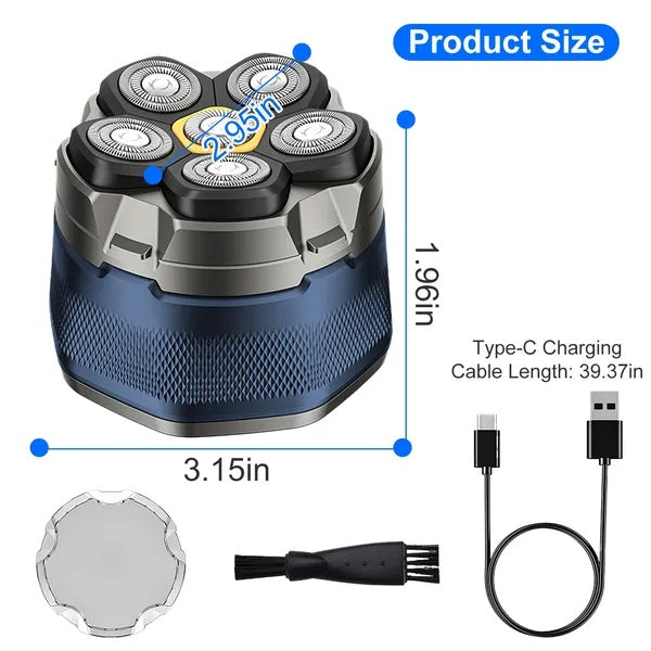 Electric Head Shavers for Bald Men 6D Magnetic Razor Hair Trimmer Rechargeable LED Display Waterproof Beard Shavers Hair Cutting