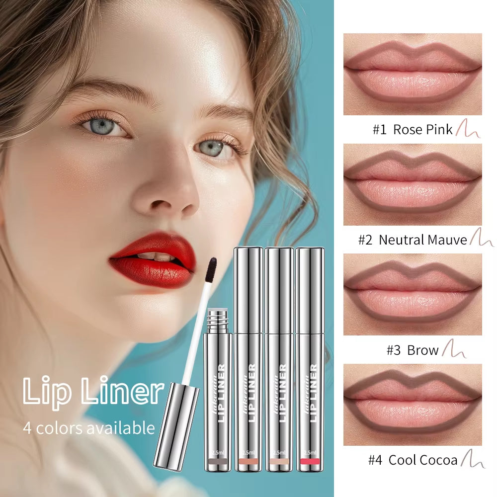 4 Colors Peel off Lip Liner Waterproof Long Lasting Lipliner Pencil Moisturising Lips Gloss Tattoo Lipgloss Lipsticks