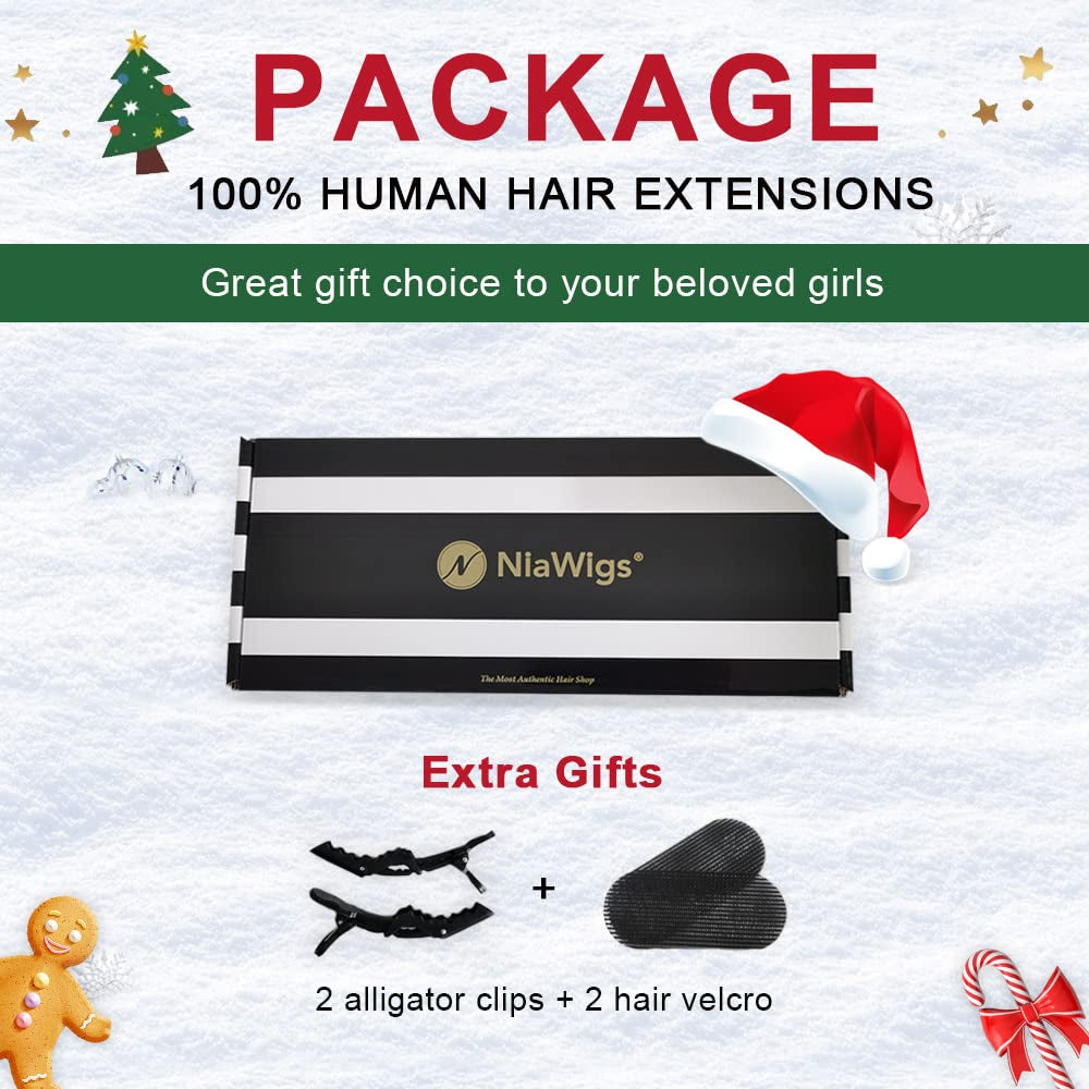 Niawigs Micro Links Human Hair for Black Women Kinky Straight Microlink Hair Extensions 