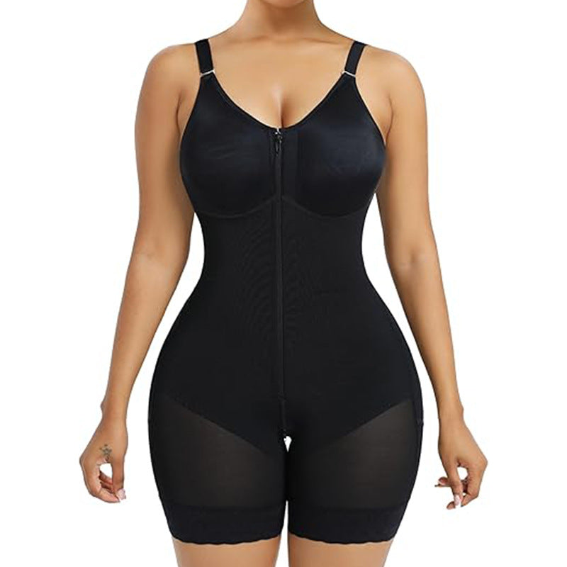 Women’s Full-Body Shapewear Bodysuit with Zipper – Tummy Control, Butt Lifting & Slimming One-Piece