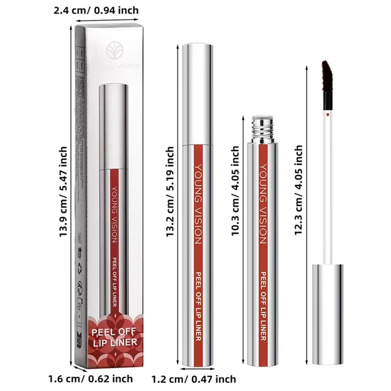 3 Colors Peel off Lip Liner Highly Pigmented Matte Lip Liner Tattoo Long Lasting Waterproof Lipliner Pencil Non-Stick Lips Gloss