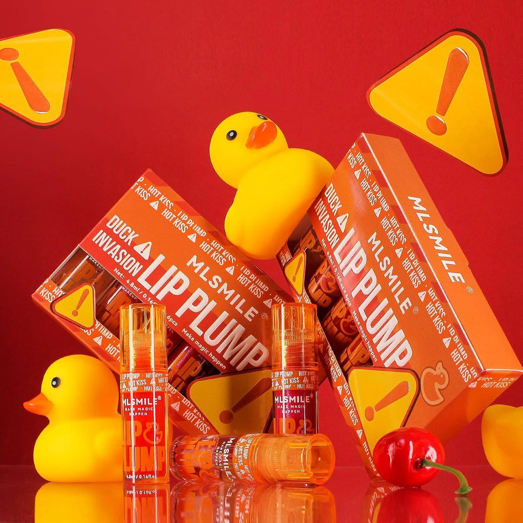 6 Colors Duck Lip Plumper Gloss, Glitter Shine Primer Lip Tint Korean Clear Plumping Lip Gloss, High Pigment No Sticky Sexy Lip Gloss, Lip Plumper Gloss Make Lips Fuller