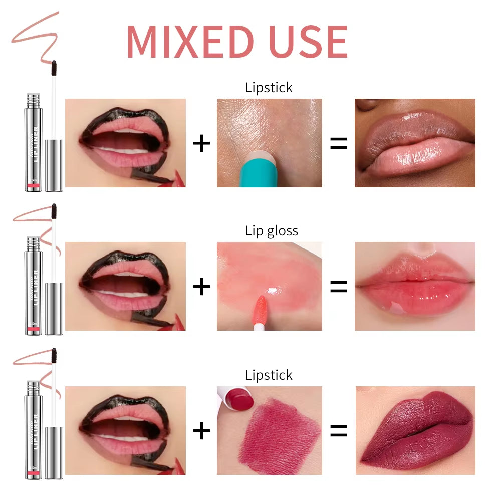 4 Colors Peel off Lip Liner Waterproof Long Lasting Lipliner Pencil Moisturising Lips Gloss Tattoo Lipgloss Lipsticks
