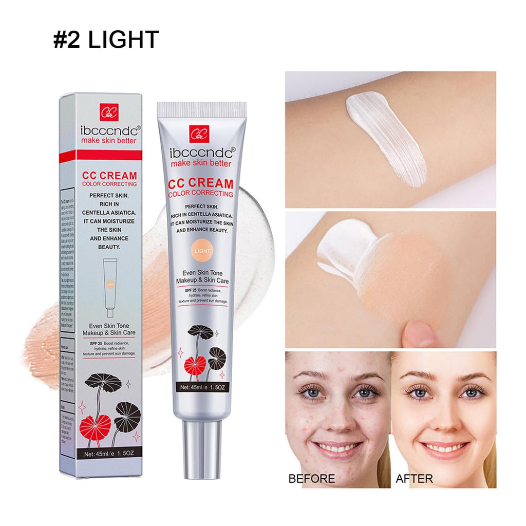 Color Correcting CC Cream with SPF 25,Full-Coverage Foundation