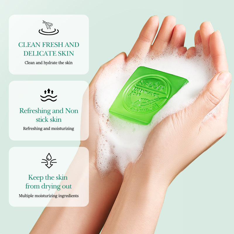 Aloe Vera Cleansing Soap - Natural Moisturizing Face & Body Bar 100g