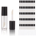 52Pcs Empty Black 0.8Ml Mini Lip Gloss Tubes Sample Size Lipgloss Containers for Sample Sack Lip Oil DIY