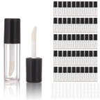 52Pcs Empty Black 0.8Ml Mini Lip Gloss Tubes Sample Size Lipgloss Containers for Sample Sack Lip Oil DIY