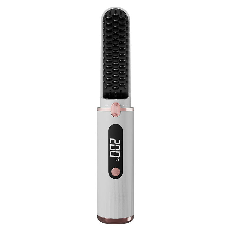 Cordless LCD Hair Straightening Comb with Negative Ion Technology
