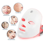 7-Color LED Light Therapy Face Mask - Wireless Anti-Aging Device