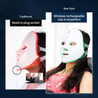 7-Color LED Light Therapy Face Mask - Wireless Anti-Aging Device