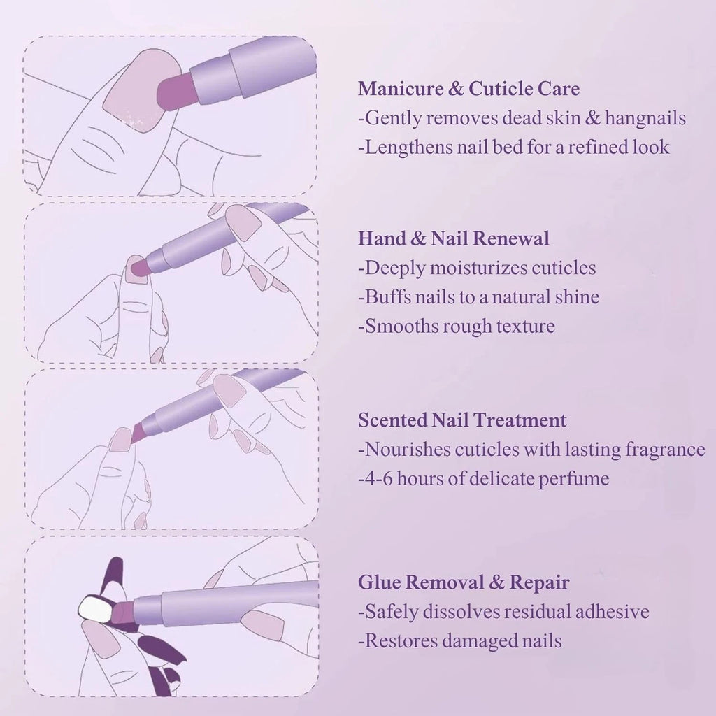 All-in-One Nail Rescue Pen: Repair, Hydrate, & Shine Treatment