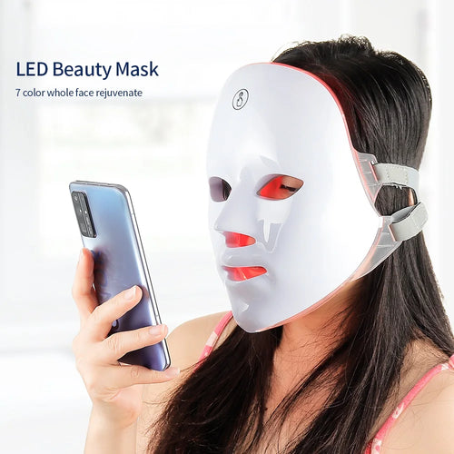 7-Color LED Light Therapy Face Mask - Wireless Anti-Aging Device