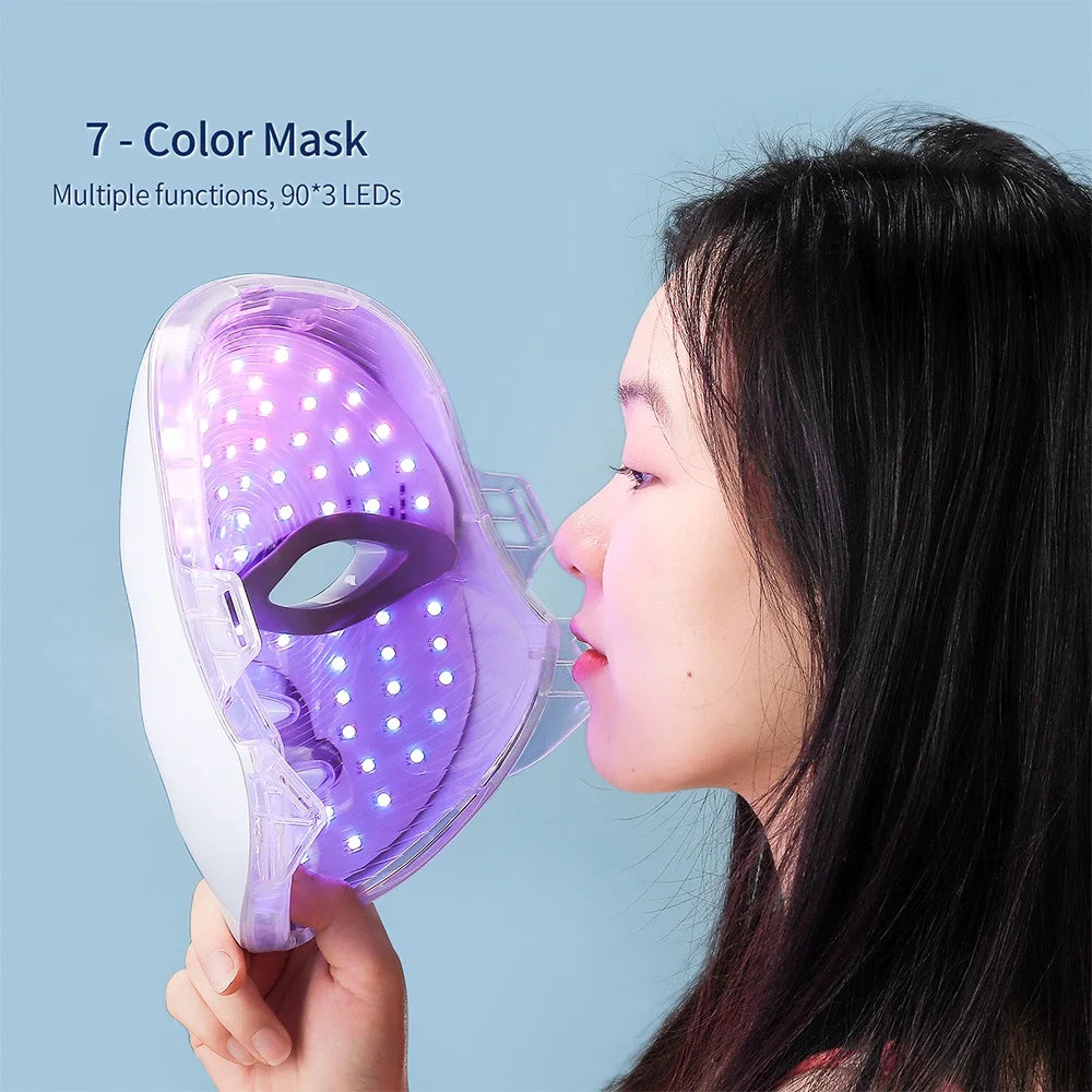 7-Color LED Light Therapy Face Mask - Wireless Anti-Aging Device