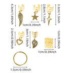 45-Piece Boho Hair Rings Set – Gold & Silver Alloy Dreadlock Beads, Braid Rings & Loc Jewelry for Women (Hippie, Festival & Everyday Style)