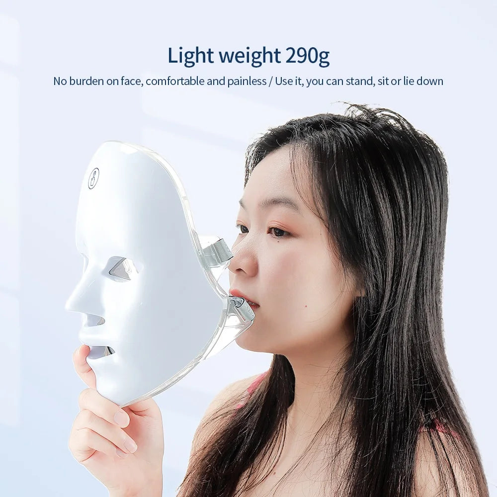 7-Color LED Light Therapy Face Mask - Wireless Anti-Aging Device