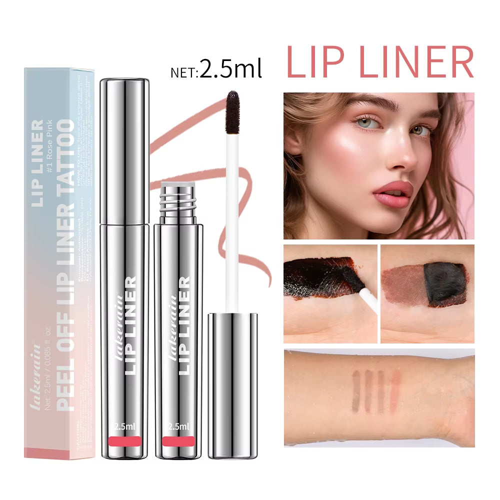 4 Colors Peel off Lip Liner Waterproof Long Lasting Lipliner Pencil Moisturising Lips Gloss Tattoo Lipgloss Lipsticks