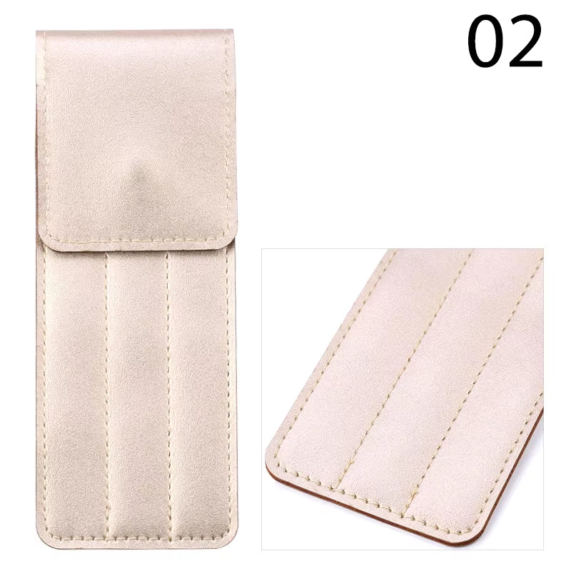 Tweezers Storage Leather Bag Eyelashes Extension Tweezers Storage Box Portable Organizer Case Lashes Accessories Makeup Tools