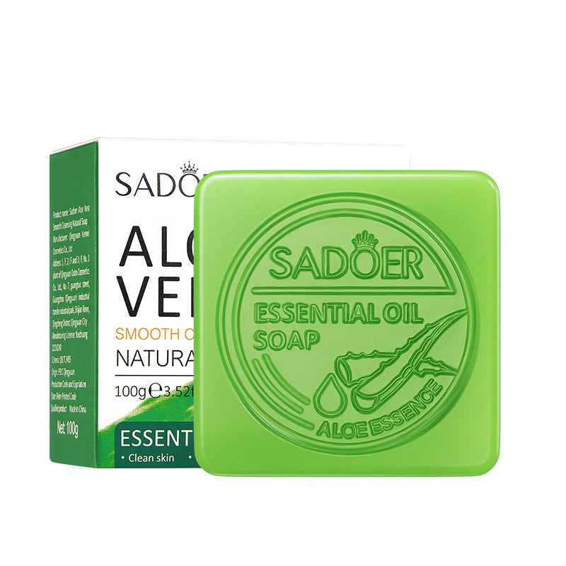 Aloe Vera Cleansing Soap - Natural Moisturizing Face & Body Bar 100g