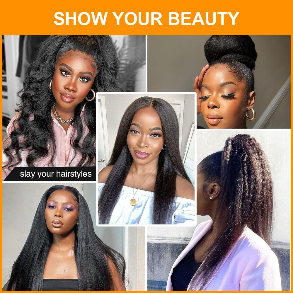 Niawigs Micro Links Human Hair for Black Women Kinky Straight Microlink Hair Extensions 