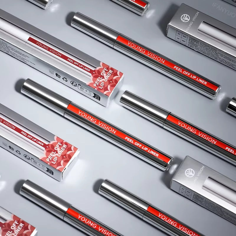 3 Colors Peel off Lip Liner Highly Pigmented Matte Lip Liner Tattoo Long Lasting Waterproof Lipliner Pencil Non-Stick Lips Gloss