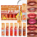 6 Colors Duck Lip Plumper Gloss, Glitter Shine Primer Lip Tint Korean Clear Plumping Lip Gloss, High Pigment No Sticky Sexy Lip Gloss, Lip Plumper Gloss Make Lips Fuller