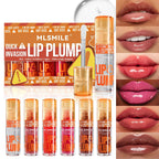 6 Colors Duck Lip Plumper Gloss, Glitter Shine Primer Lip Tint Korean Clear Plumping Lip Gloss, High Pigment No Sticky Sexy Lip Gloss, Lip Plumper Gloss Make Lips Fuller