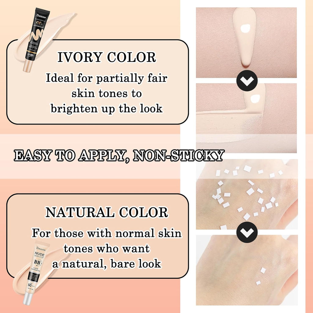 2PCS Full Coverage Concealer Foundation Set