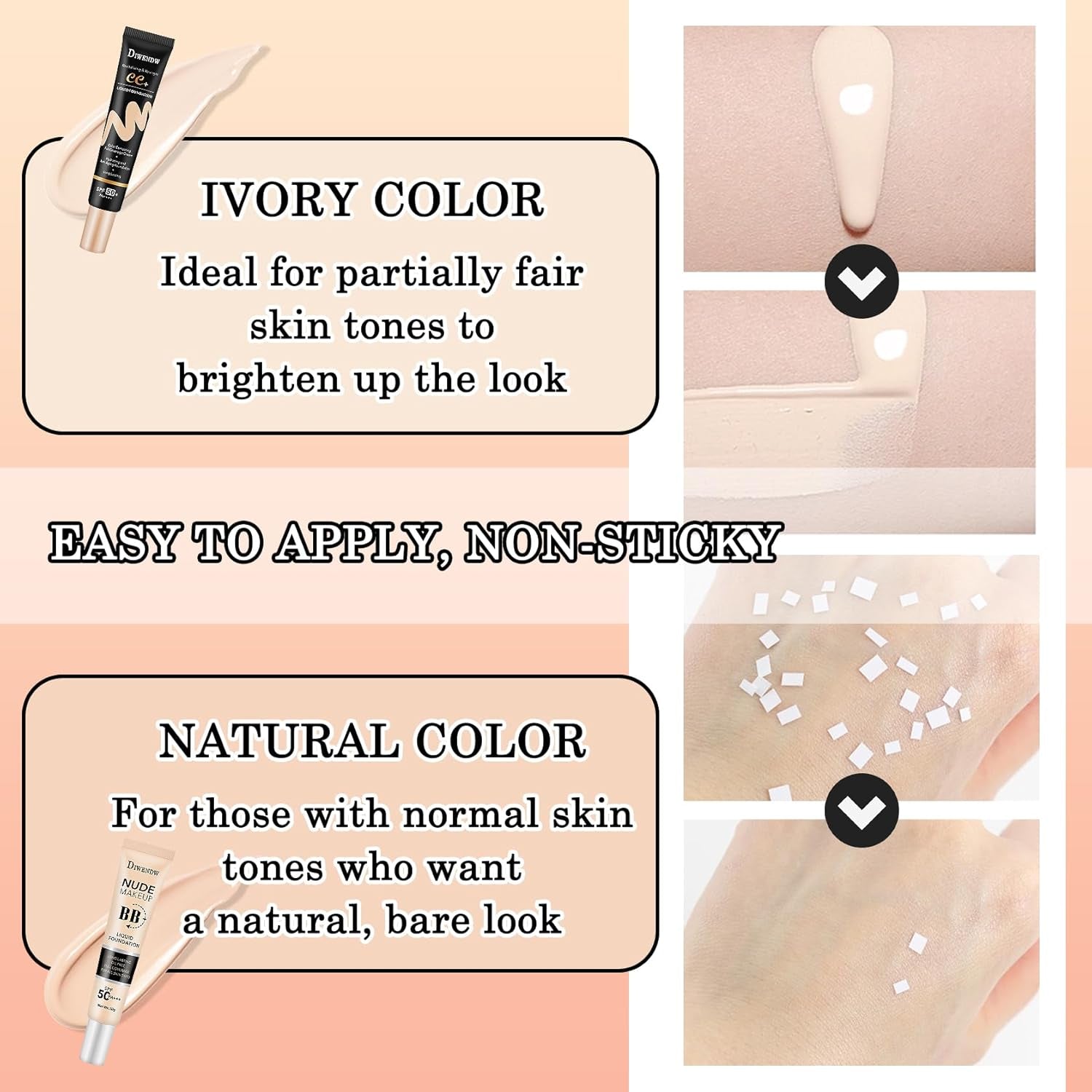 2PCS Full Coverage Concealer Foundation Set