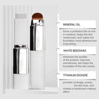 2-In-1 Color-Changing Foundation Stick Liquid Lightweight Moisturizing Brightening Foundation Color Changing for All Skin Types