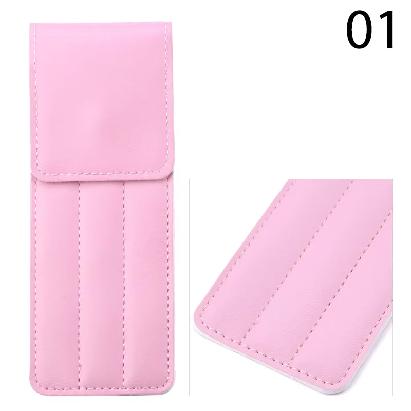 Tweezers Storage Leather Bag Eyelashes Extension Tweezers Storage Box Portable Organizer Case Lashes Accessories Makeup Tools