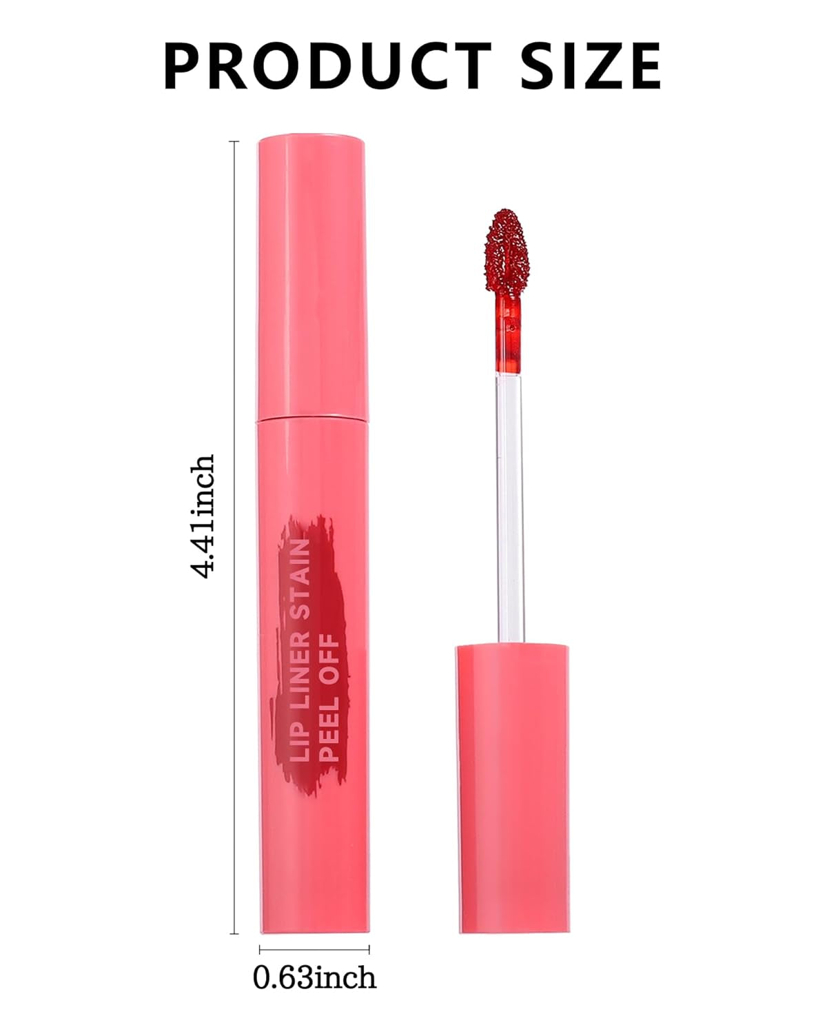 Peel off Lip Liner Stain Set, 2Pcs Waterproof Lip Tattoo Peel off Lip Tint Stain, Long Lasting Transfer-Proof Non Stick, Matte Finish High Pigmented Color Peel & Reveal Lips Gloss Makeup for Women-3,4