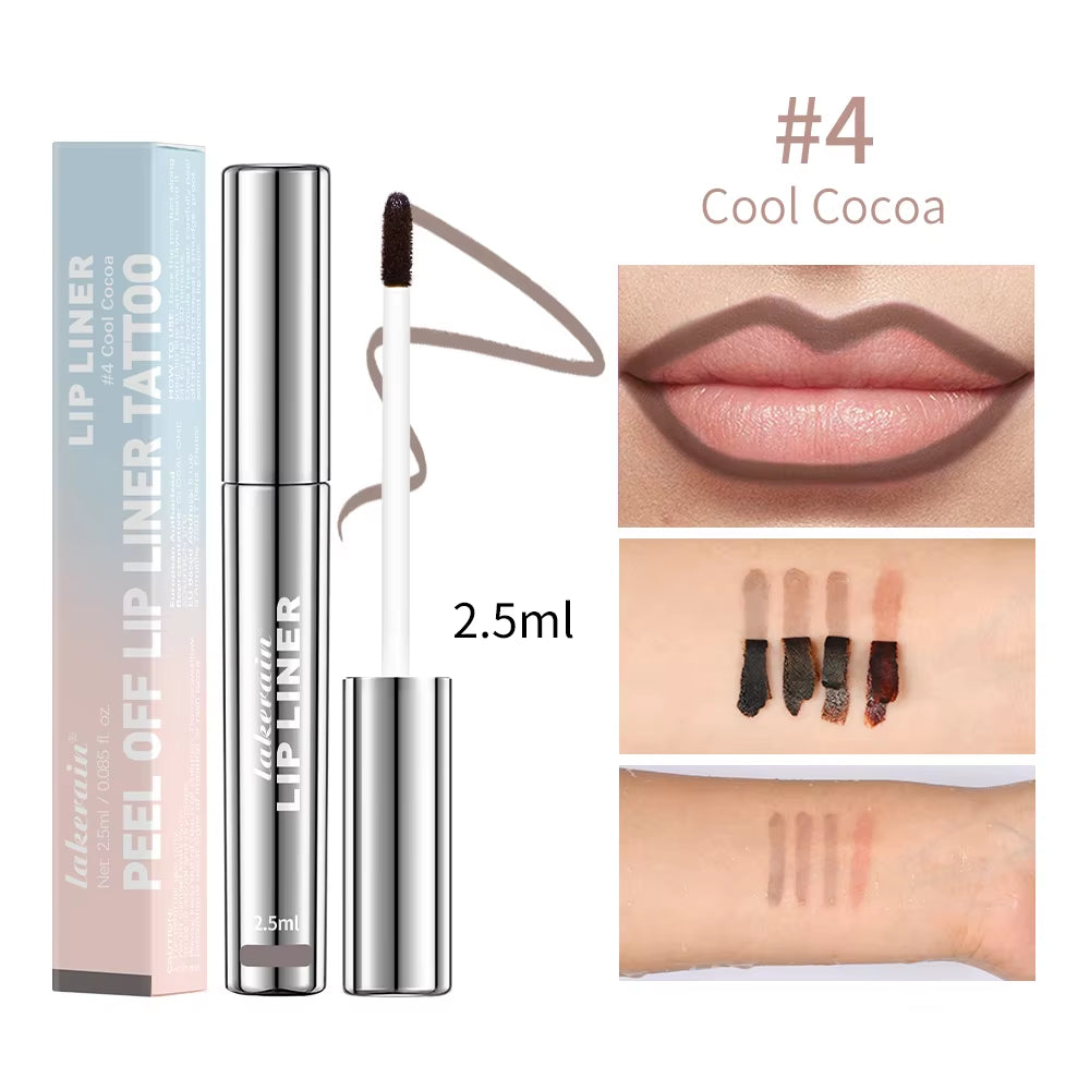 4 Colors Peel off Lip Liner Waterproof Long Lasting Lipliner Pencil Moisturising Lips Gloss Tattoo Lipgloss Lipsticks