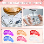 Lip Gloss Base 2PCS Moist Lipgloss Base (100G), Lip Gloss Base Clear, Moisturizing, Glossy, Non-Stick Lip Primer for Lipstick Lip Oil, Lip Gloss Making Supplies DIY Beginner Lip Gloss Making Kit